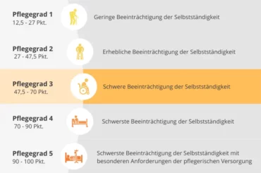 Pflegegrad 3 Infografik Beitrag